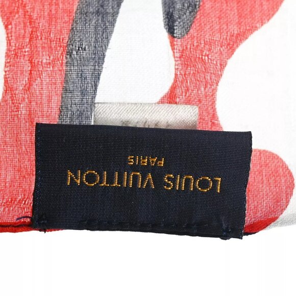 LOUIS VUITTON Military Monogram Scarf Camouflage Cotton Silk M71620 65GA633 - Picture 10 of 13